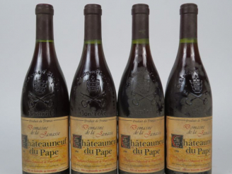 Vente aux enchères 4 BOUTEILLES CHÂTEAUNEUF DU PAPE DOMAINE DE LA JANASSE - 1988 