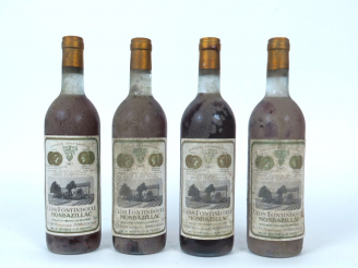 Vente aux enchères 4 BOUTEILLES CLOS FONTINDOULE MONBAZILLAC - 1967 - 4 BG/BS