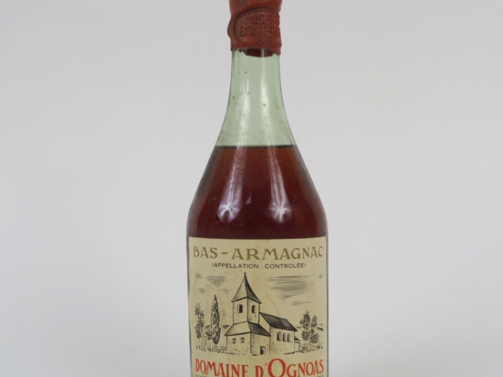 1 BOUTEILLE BAS ARMAGNAC DOMAINE D'OGNOAS 47° - 1973 - MISE : 1988
