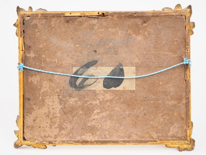 Louis-Amable CRAPELET.  "Méharistes dans le désert" Aquarelle, signée 