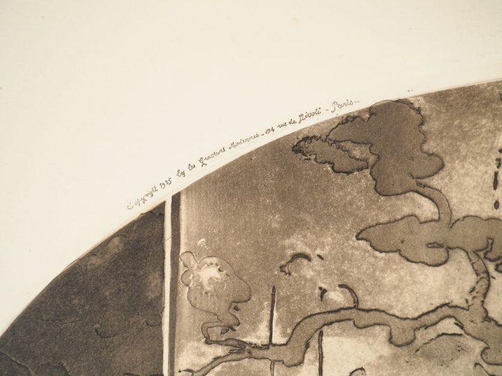 Louis ICART. Eau forte en couleurs, contresignée Dim. 43 x 53 cm