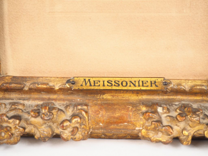 MEISSONNIER. (attribué à). "gentilhommes" Dessin à la plume