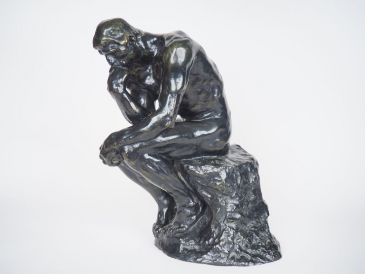 RODIN. (d'après)  "le penseur" Bronze numéroté 11/25 Airaindor cire pe