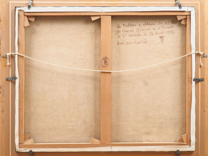 Max TOUTAIN. "Paysage" Huile sur toile, signée en bas à gauche. Dim. 6