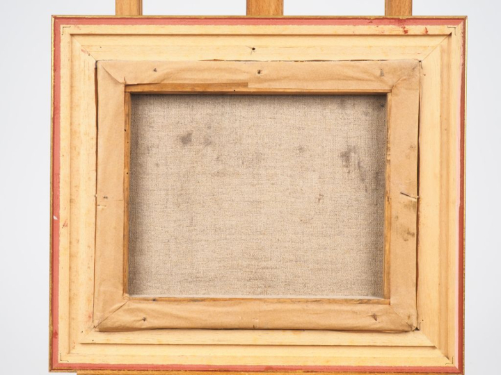 Ecole française XIXème. "paysage animé" Huile sur toile, réentoilée 23