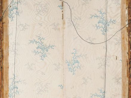 Chine, XVIIIe siècle,  Importante peinture à l’encre et couleurs sur s