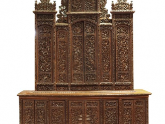 Vente aux enchères Indochine, dynastie des Nguyen vers 1880, Important meuble deux-corps 