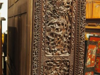 Indochine, dynastie des Nguyen vers 1880, Important meuble deux-corps 