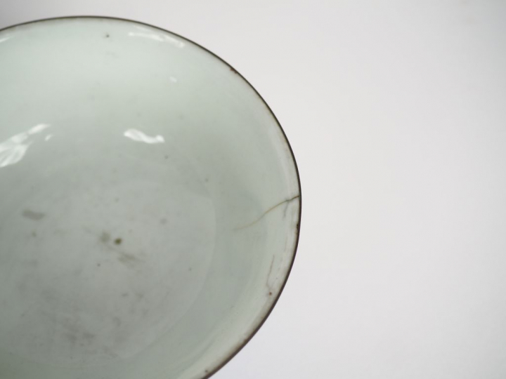 Chine pour le Vietnam, fin XIXe siècle,  Trois coupes en porcelaine bl