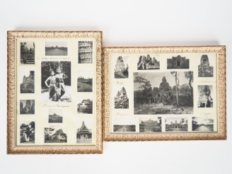 Vente aux enchères Cambodge, 1950,  Deux cadres comprenant 23 photos en noir et blanc tit