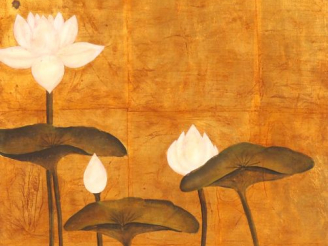 Vente aux enchères Sud-Est asiatique, XXe siècle, Panneau en laque représentant des fleur