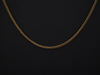 Vente aux enchères Chaine en or jaune, maille gourmette. Long. 60 cm Poids. 8,20 g   