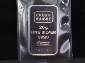 Vente aux enchères Lingotin en argent 999. Numéroté 065008. Poids. 20 g   