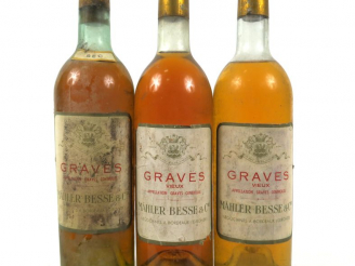 Vente aux enchères 3 BOUTEILLES GRAVES VIEUX MÄHLER BESSE   CIE - 1 BG/2 HEP/ES/ETLA/BS