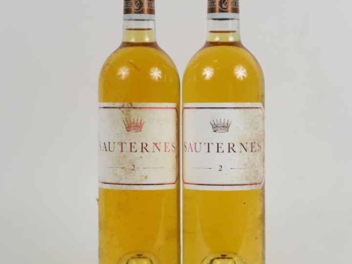 2 BOUTEILLES '2' DU CHÂTEAU D'YQUEM SAUTERNES - ELT