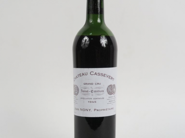 1 BOUTEILLE CHÂTEAU CASSEVERT GC ST EMILION - 1945 - BEP