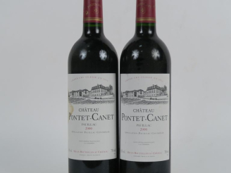 Vente aux enchères 2 BOUTEILLES CHÂTEAU PONTET CANET GCC PAUILLAC - 2000 - 1 ETLT