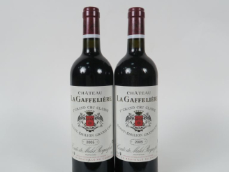 Vente aux enchères 2 BOUTEILLES CHÂTEAU LA GAFFELIERE 1er GCC SAINT EMILION - 2005