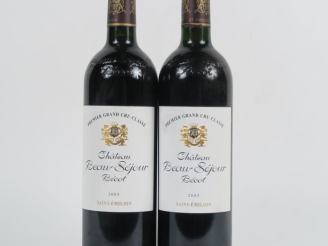 Vente aux enchères 2 BOUTEILLES CHÂTEAU BEAU SEJOUR BECOT 1er GCC ST EMILION - 2005