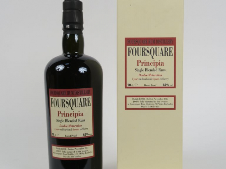 1 BOUTEILLE RHUM FOURSQUARE PRINCIPIA 62° VELIER - COFFRET