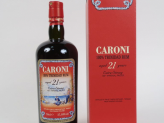 Vente aux enchères 1 BOUTEILLE RHUM CARONI EXTRA STRONG IMPERIAL PROOF 21 ANS DISTILLE EN
