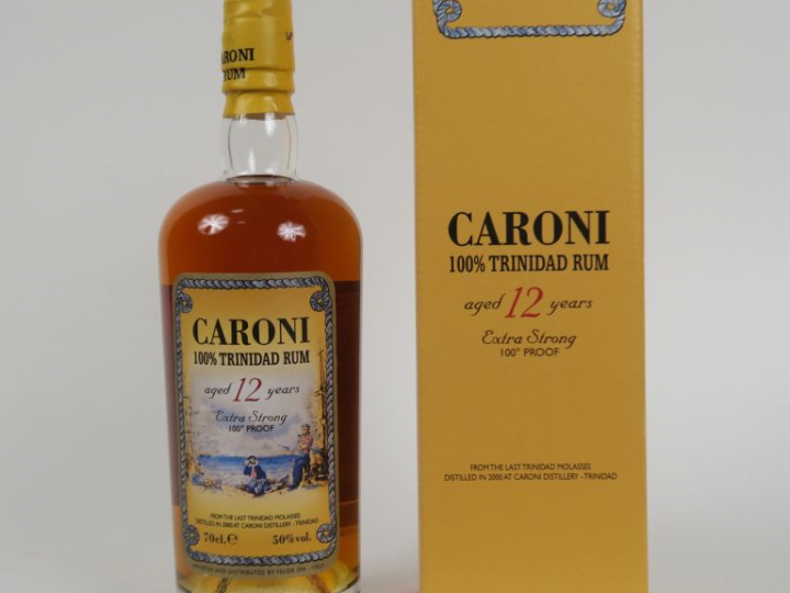 1 BOUTEILLE RHUM CARONI EXTRA STRONG 100° PROOF 12 ANS DISTILLE EN 200