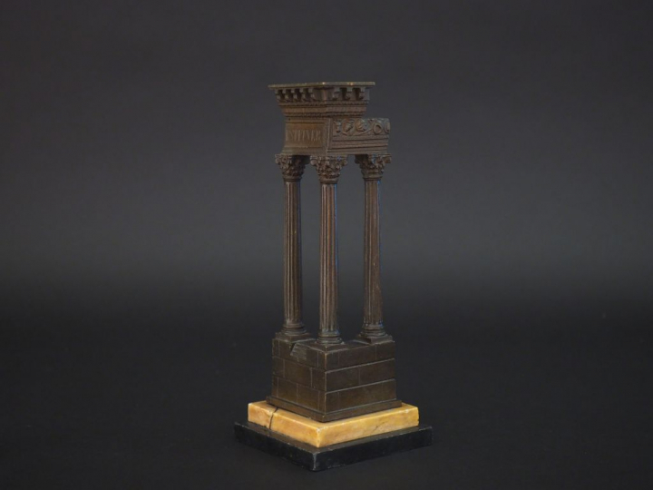 Souvenir du Grand Tour.  "Colonne du temple de Vespasien et Titus"  Br