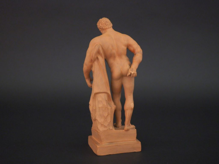 Sculpture en terre cuite "le Milon de Crotone" (accidents). H. 22 cm