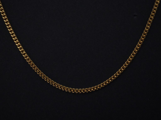 Vente aux enchères Chaine en or jaune, maille gourmette. Long. 55 cm Poids. 6,12 g   