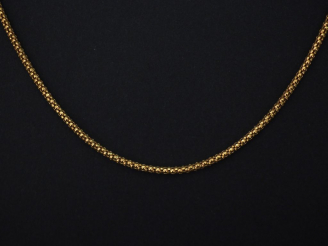 Vente aux enchères Chaine en or jaune, maille tube. Long. 42 cm Poids. 4,30 g   