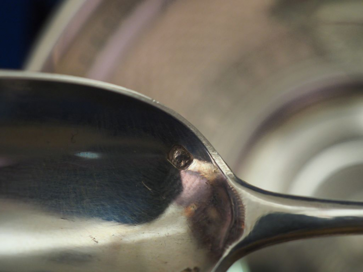 Tasse, sous-tasse et sa cuillère Napoléon III en argent, poinçon Miner