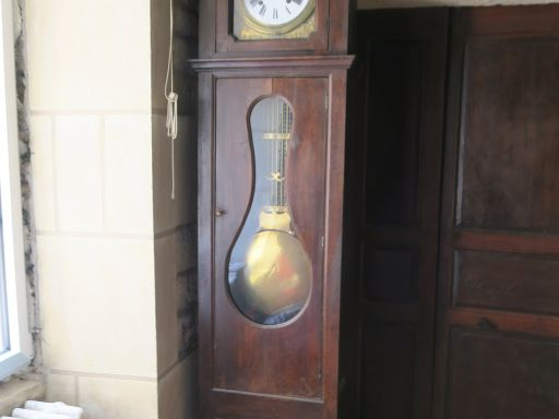 Pendule comtoise début XIXème avec son mécanisme signé  Castel à Seman