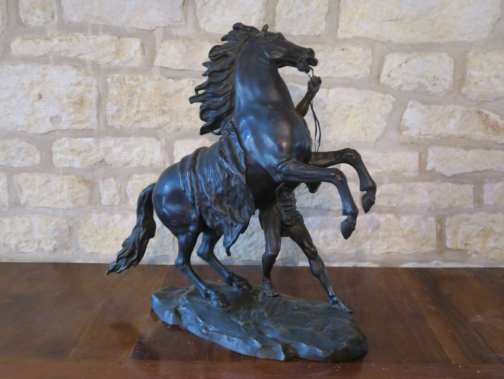 Guillaume COUSTOU (d'aprés). "les chevaux de Marly" Sculpture en bronz