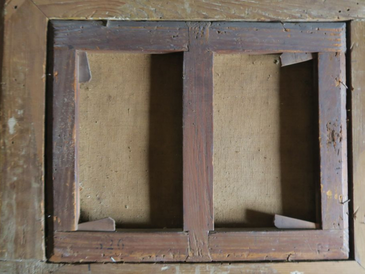 Léopold LE PRINCE. "scène pastorale" Huile sur toile signée en bas à g