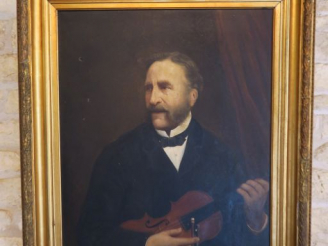 Vente aux enchères Ecole française XIXème. "portrait de musicien". Huile sur toile. Dim. 