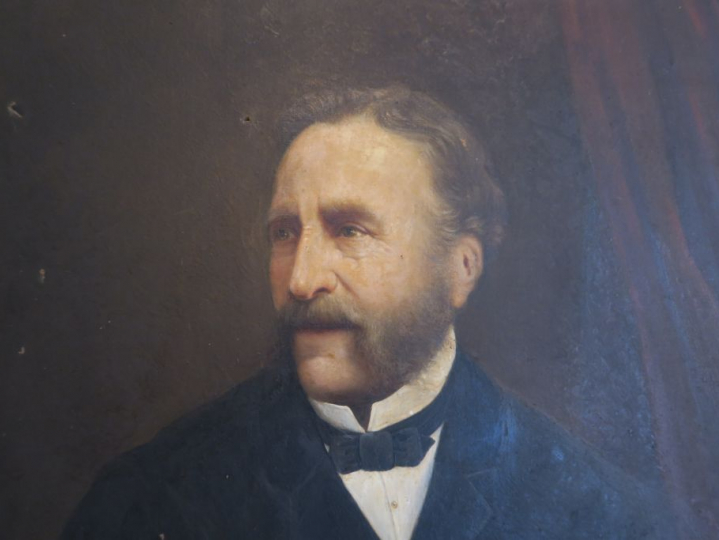 Ecole française XIXème. "portrait de musicien". Huile sur toile. Dim. 