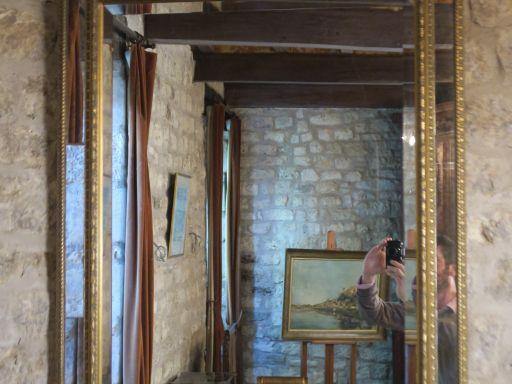 Miroir à parecloses Napoléon III de style Louis XVI en bois et stuc do