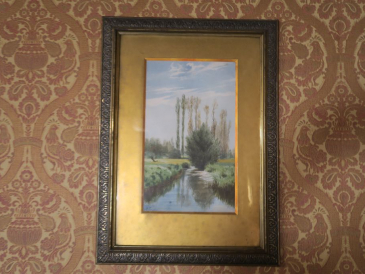 ALLONGE. "Paysages lacustres". Paire d'aquarelles signées en bas à gau