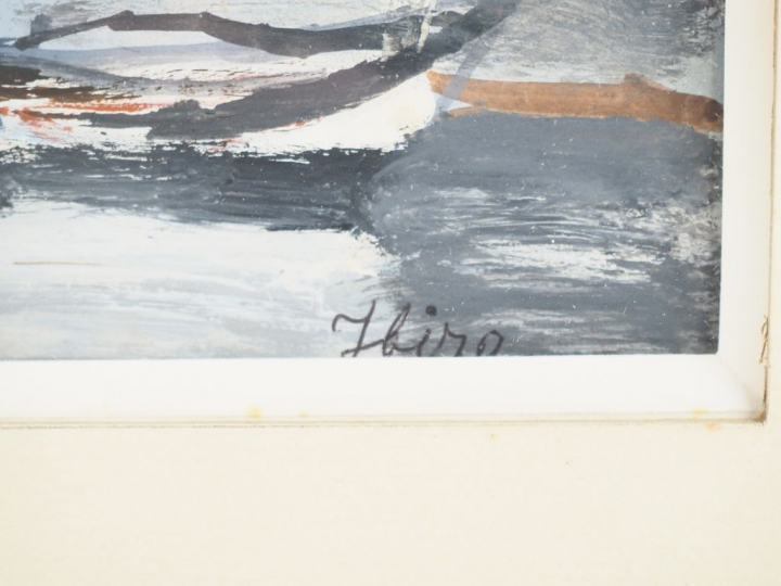 BOKERMANN. "Ibiza". Gouache signée en bas à gauche et datée 1960. Dim.