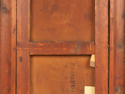 Léon COMMERE. "Jeune fille au bal masqué". Huile sur toile, signée en 