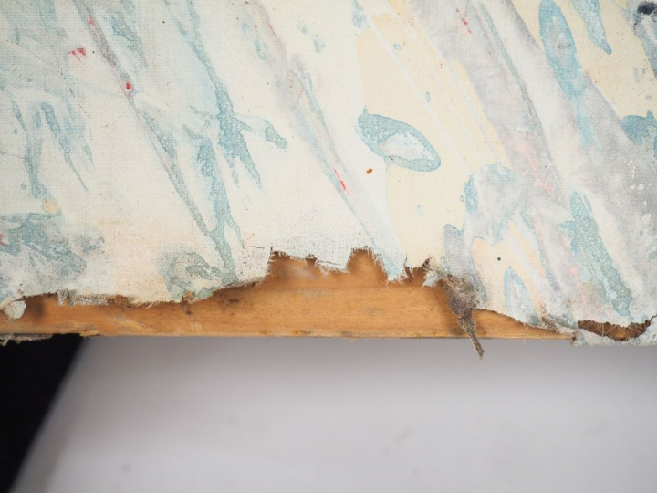 Yves CORBASSIERE. "composition". Huile sur toile signée en bas à droit