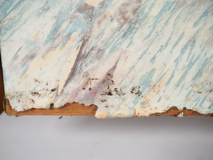 Yves CORBASSIERE. "composition". Huile sur toile signée en bas à droit