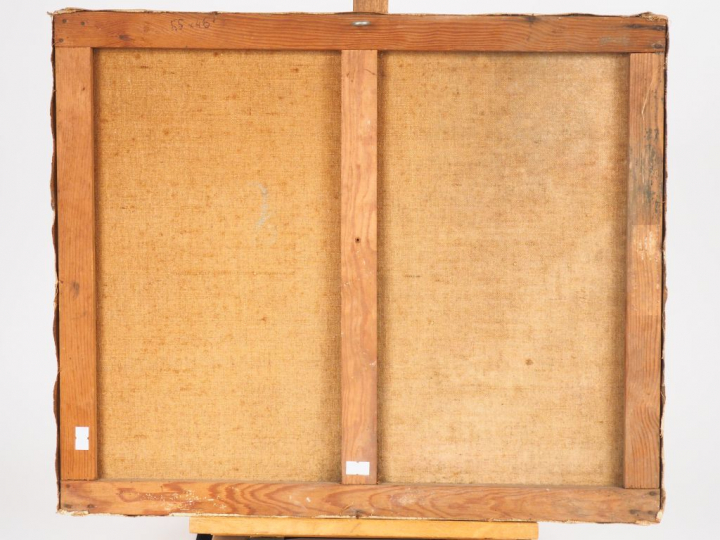 Alphonse FAURE. "Toulouse, les quais de la Garonne". Huile sur toile, 