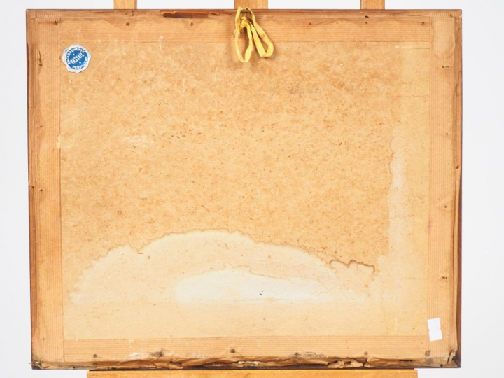 Henri FRERE. "Maternité". Dessin à la sanguine, signé en bas à droite 