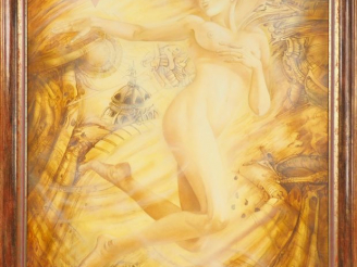 Vente aux enchères GONZALEZ. "nue fantastique" Huile sur toile, signée en bas à droite Di