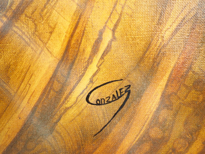 GONZALEZ. "nue fantastique" Huile sur toile, signée en bas à droite Di