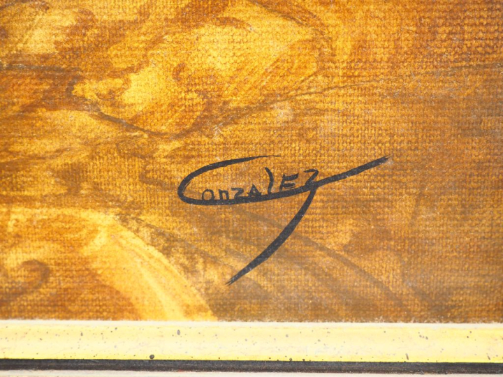 GONZALEZ. "nue fantastique" Dim. 60 x 73 cm