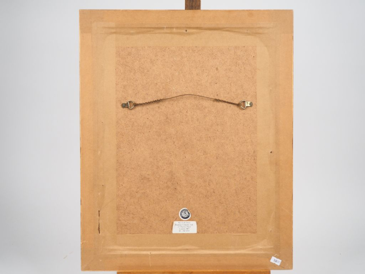 David GODBOLD. "paysage animé" Gouache signature et cachet de l'atelie