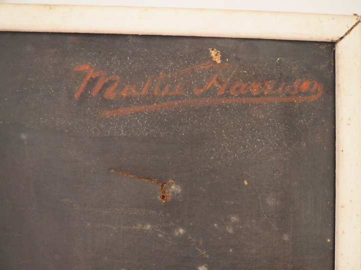 HARISSON. "portrait de vieillard" Grande huile sur toile, signée en ha