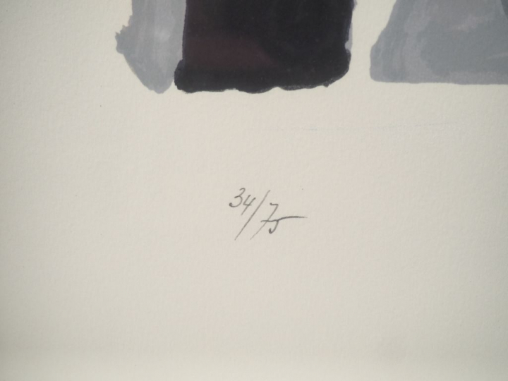 AkI KURODA. "Etude de personnages" Lithographie numérotée 34/75